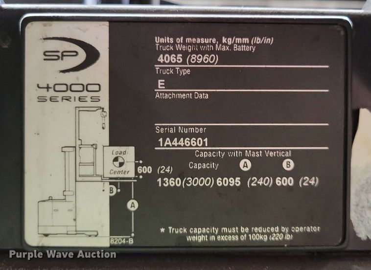 image for item DX7018 2015 Crown SP4020-30 order picker