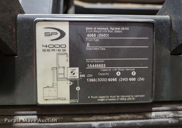 image for item DX7019 2015 Crown SP 4000 order picker