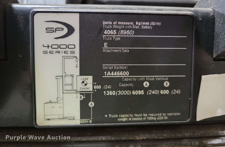 image for item DX7020 2015 Crown SP 4000 order picker