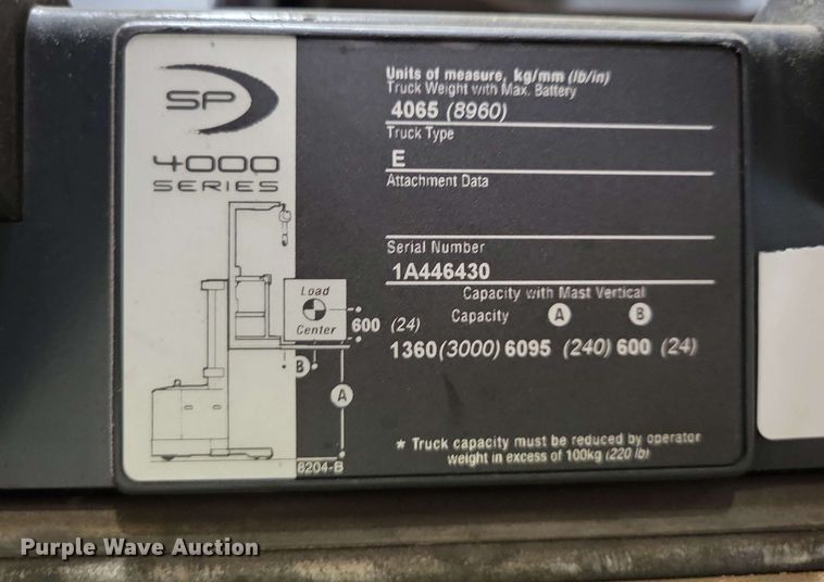 image for item DX7022 2015 Crown SP 4000 order picker