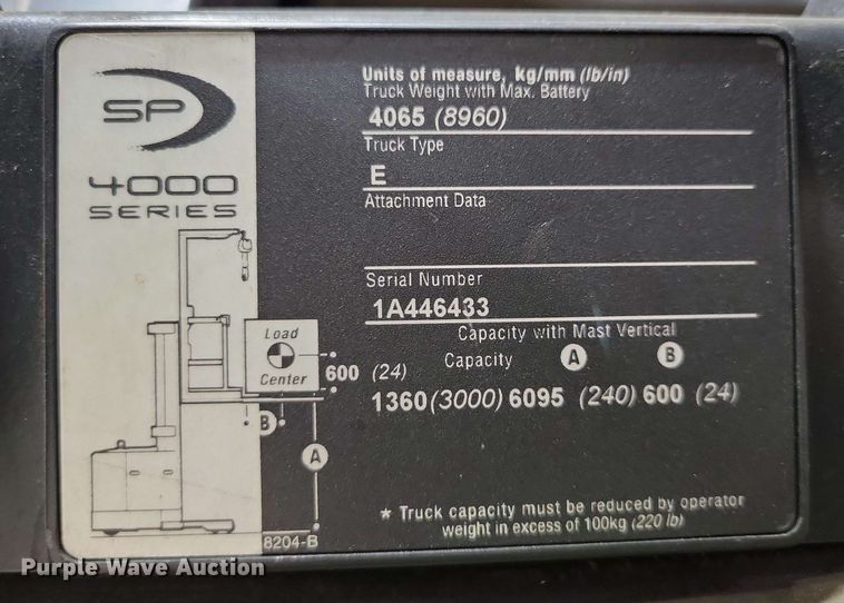image for item DX7023 2015 Crown SP 4000 order picker