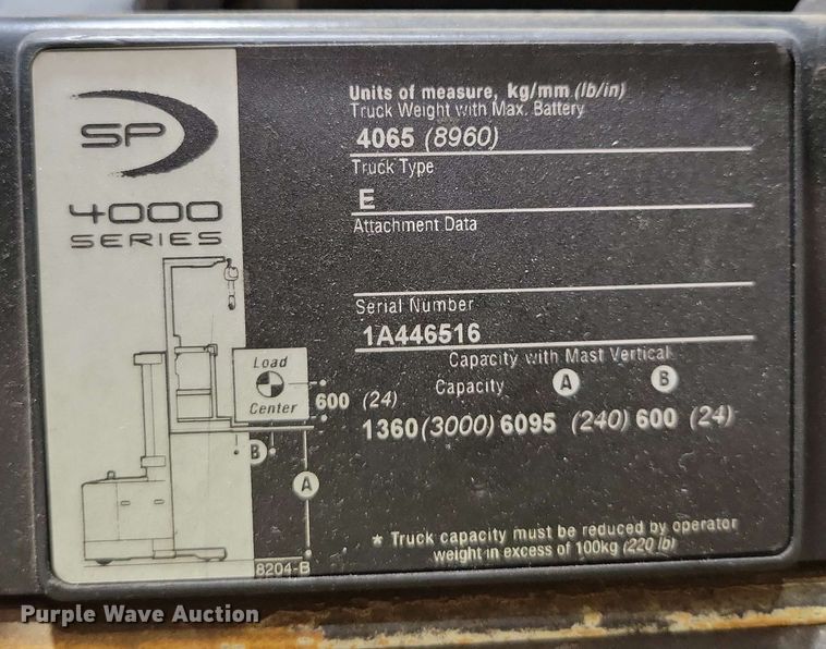 image for item DX7024 2015 Crown SP 4000 order picker
