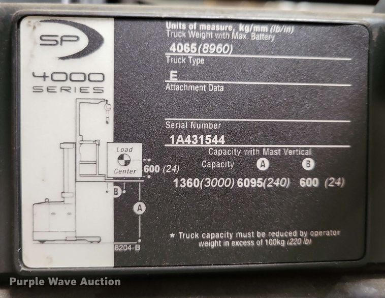 image for item DX7026 2015 Crown SP 4000 order picker