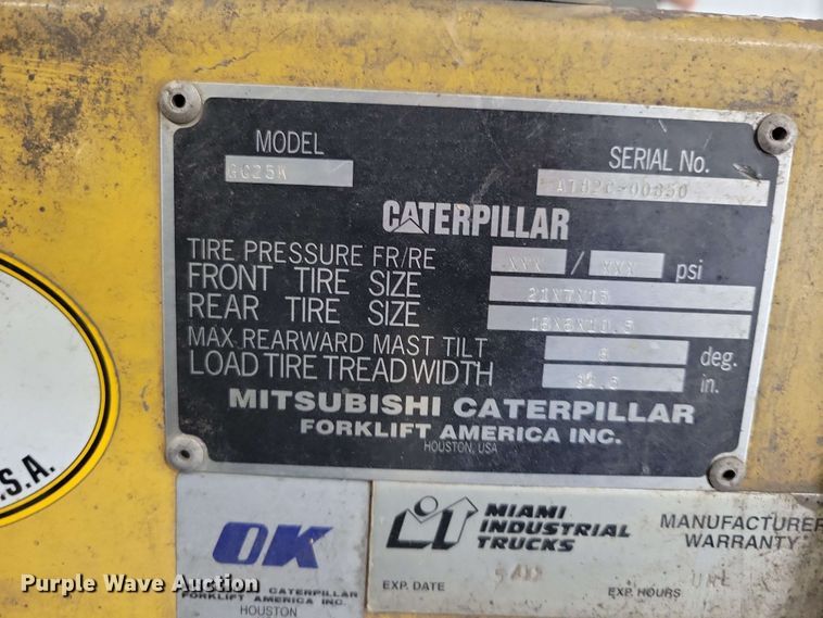 image for item DX7089 Caterpillar GC25K2 forklift