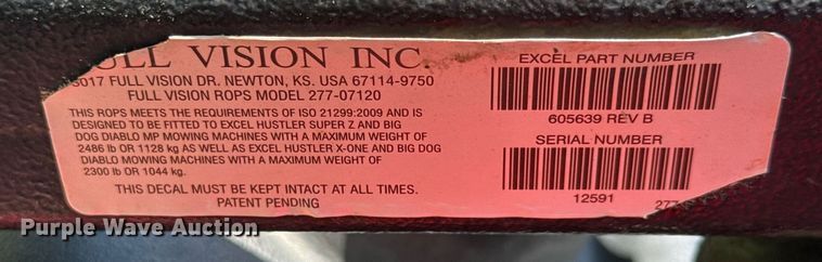 image for item DY0232 2017 Bigdog Diablo MP ZTR lawn mower