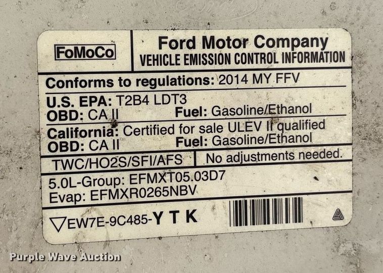 image for item DY0644 2014 Ford F150 SuperCab pickup truck