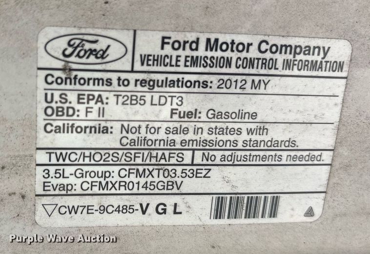 image for item DY0645 2012 Ford Explorer XLT SUV