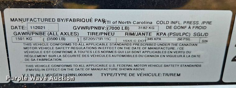 image for item EB8104 2022 Kaufman food trailer