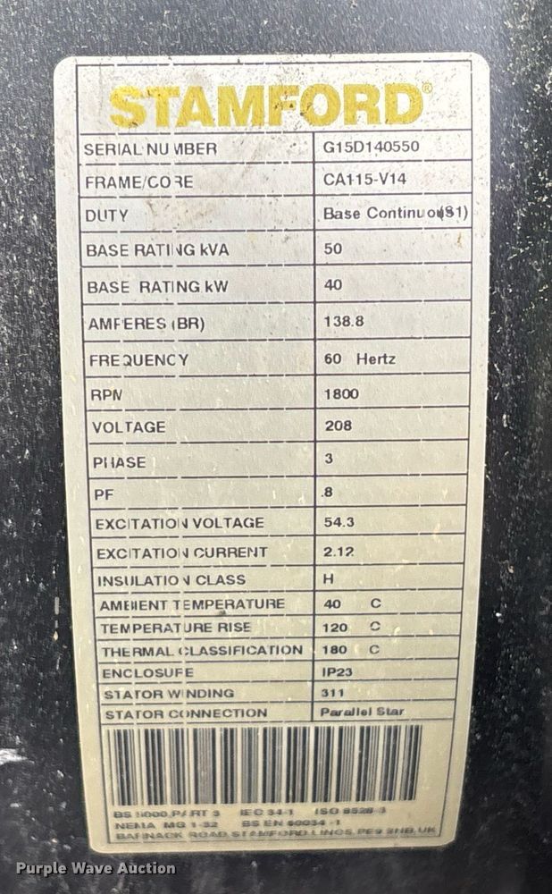 image for item EC3685 2015 Cummins Power Generation GD03C-1531442 generator