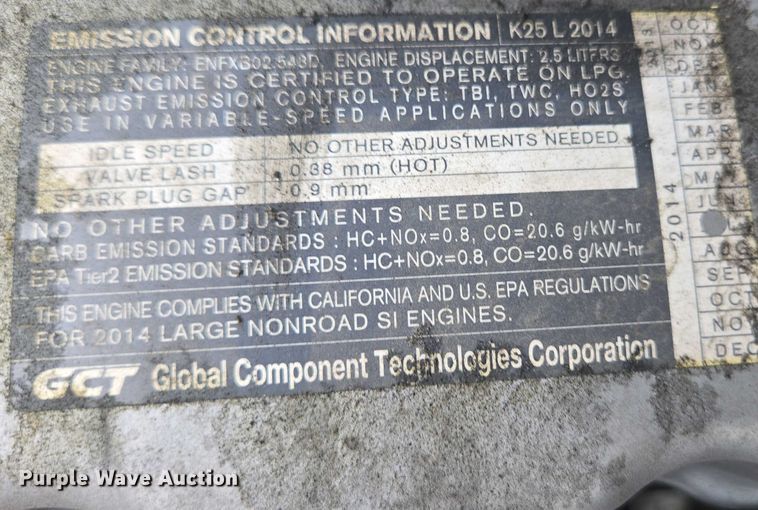 image for item EC4288 2014 Nissan PF70 forklift