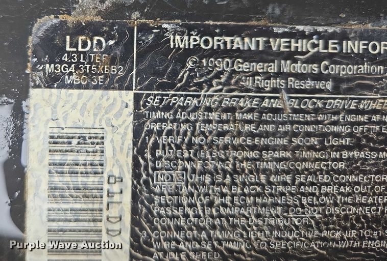 image for item ED2059 1991 Chevrolet S10 pickup truck