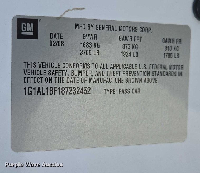 image for item ED2061 2008 Chevrolet Cobalt LT 