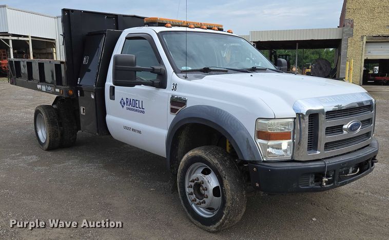 image for item ED2076 2008 Ford F450 Super Duty dump flatbed truck