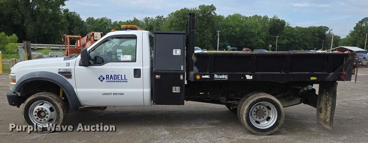 image for item ED2076 2008 Ford F450 Super Duty dump flatbed truck