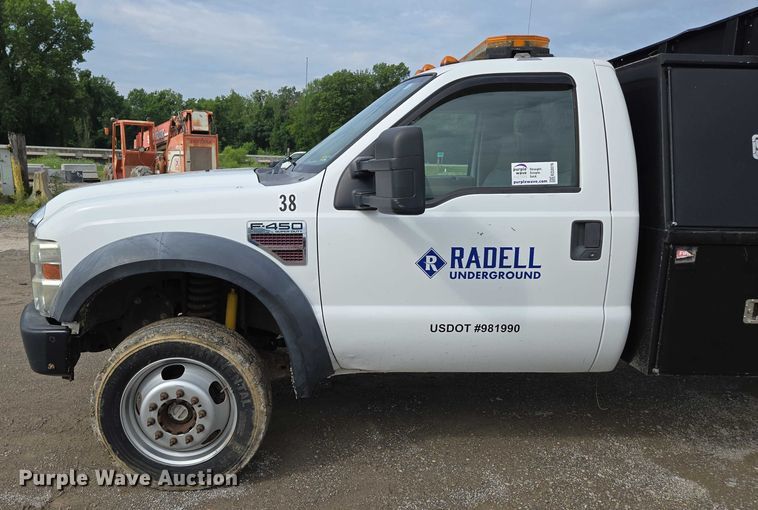 image for item ED2076 2008 Ford F450 Super Duty dump flatbed truck