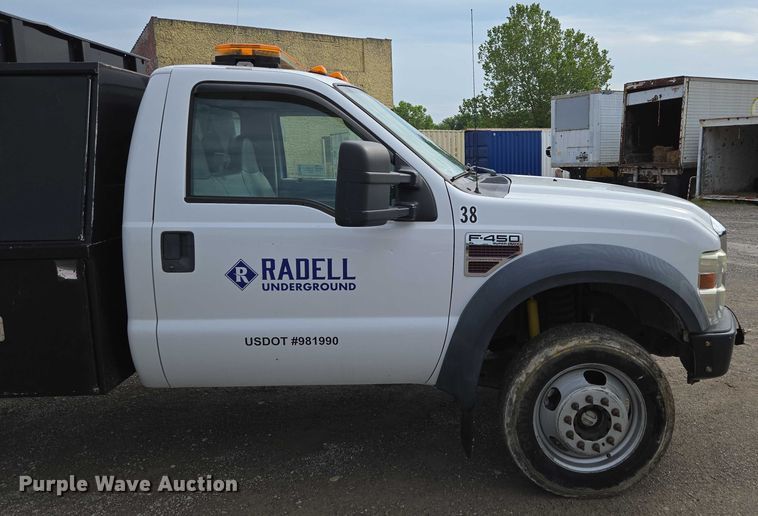 image for item ED2076 2008 Ford F450 Super Duty dump flatbed truck