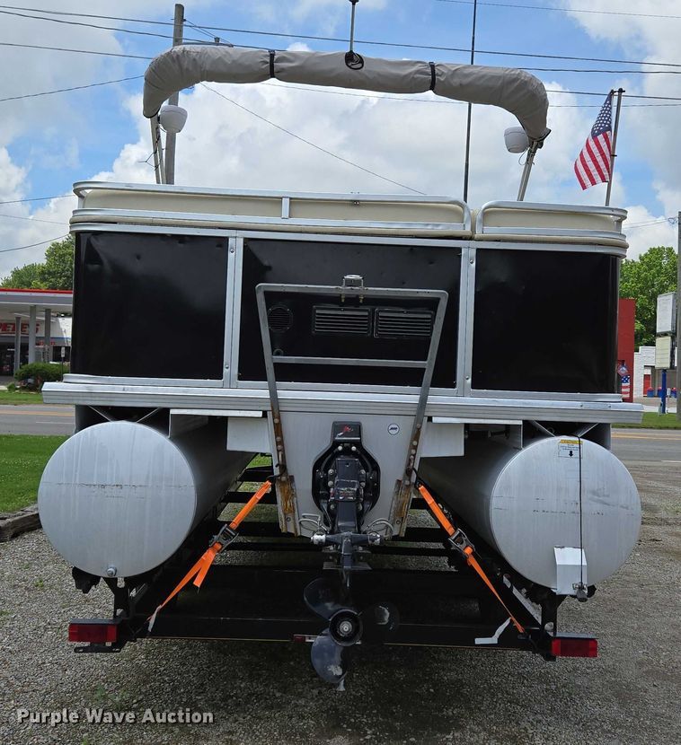 image for item ED2088 2003 Tracker Party Barge 27 I/O boat