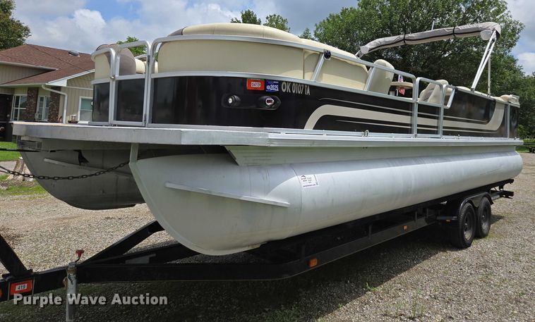 image for item ED2088 2003 Tracker Party Barge 27 I/O boat