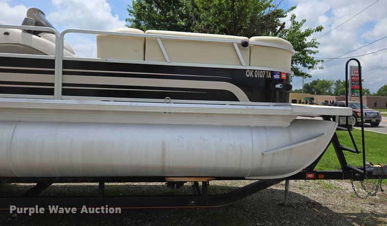 image for item ED2088 2003 Tracker Party Barge 27 I/O boat