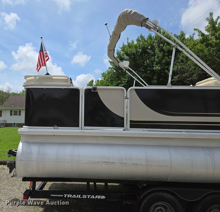 image for item ED2088 2003 Tracker Party Barge 27 I/O boat