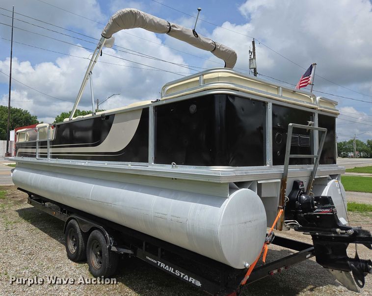 image for item ED2088 2003 Tracker Party Barge 27 I/O boat