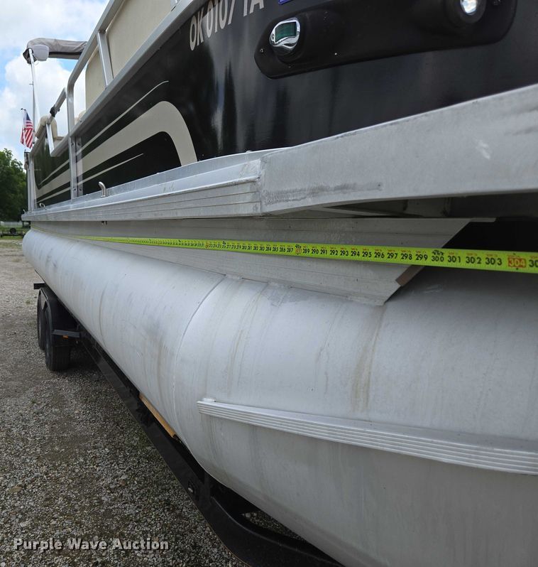 image for item ED2088 2003 Tracker Party Barge 27 I/O boat