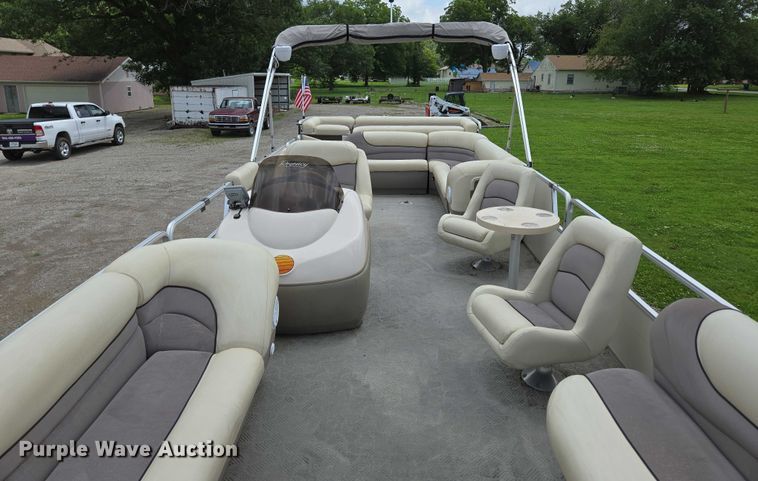 image for item ED2088 2003 Tracker Party Barge 27 I/O boat