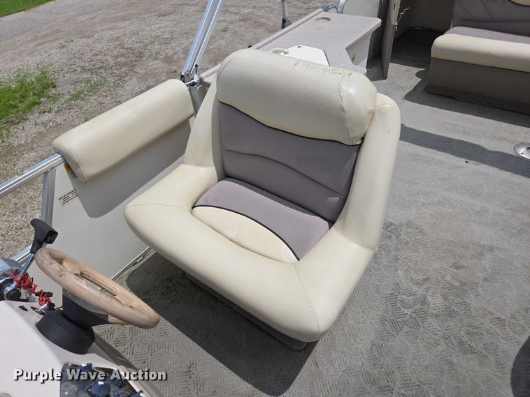 image for item ED2088 2003 Tracker Party Barge 27 I/O boat