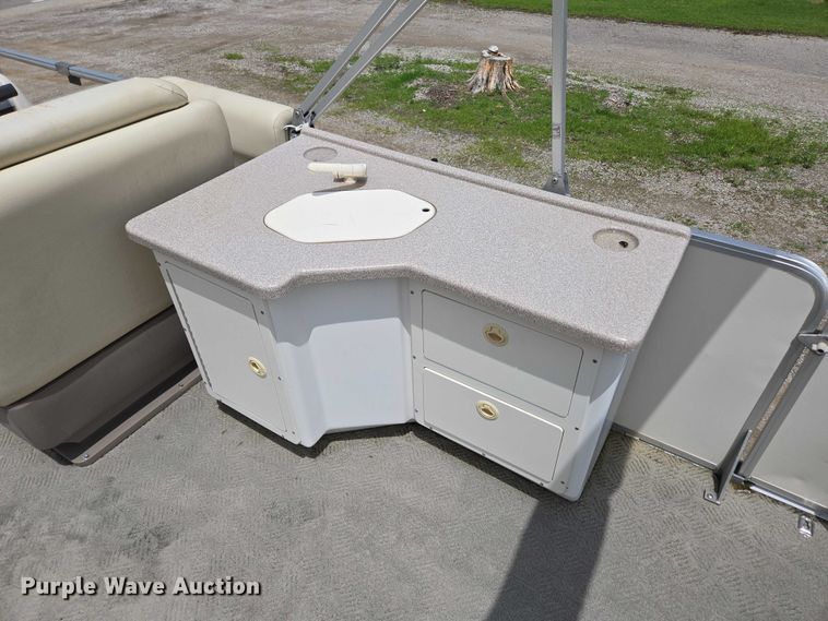 image for item ED2088 2003 Tracker Party Barge 27 I/O boat