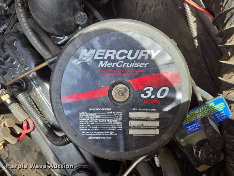 image for item ED2088 2003 Tracker Party Barge 27 I/O boat