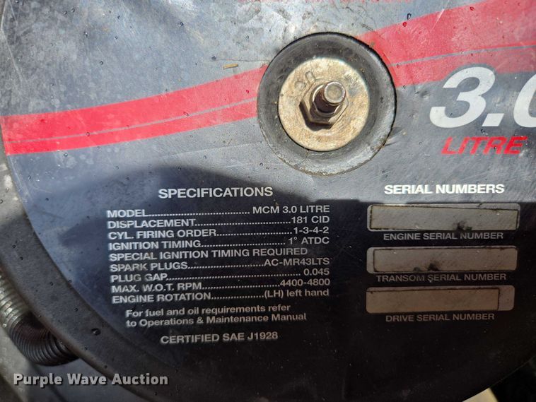 image for item ED2088 2003 Tracker Party Barge 27 I/O boat