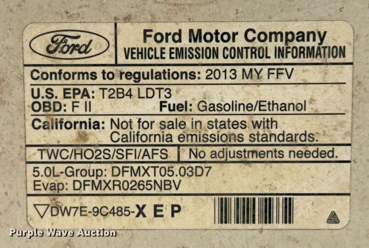 image for item ED5729 2013 Ford F150 pickup truck