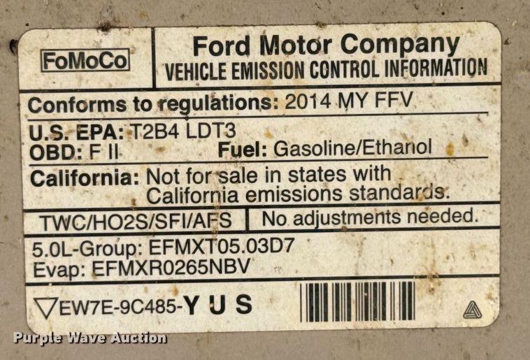 image for item ED5731 2014 Ford F150 pickup truck