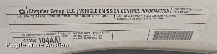 image for item EF1507 2015 Dodge Ram 1500  Crew Cab pickup truck