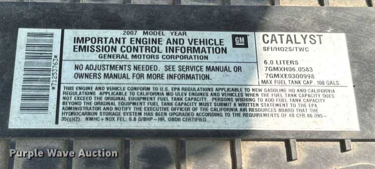 image for item EF2052 2007 Chevrolet Express box truck