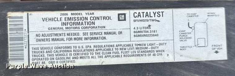 image for item EF2061 2006 Chevrolet Silverado 1500 pickup truck