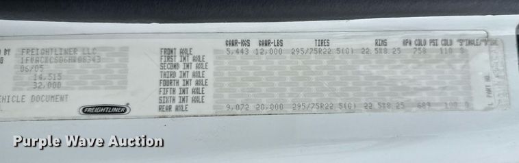 image for item EG5918 2006 Freightliner Business Class M2 box truck