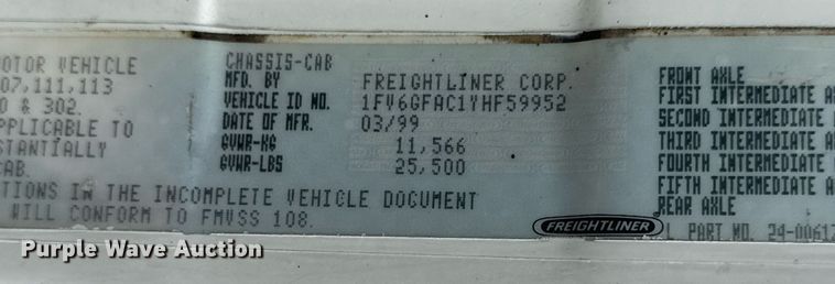 image for item EG5922 2000 Freightliner FL60 utility / service truck