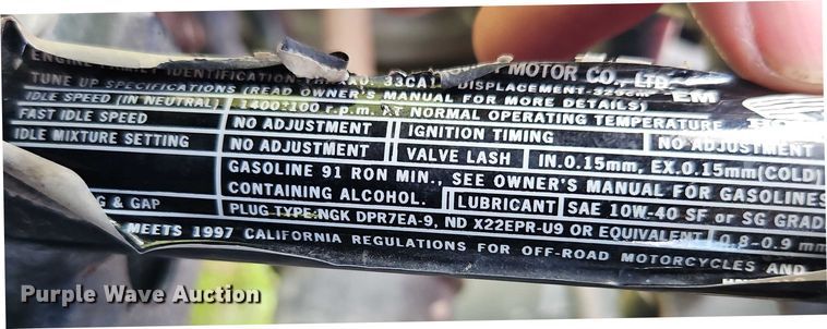 image for item EJ0156 2003 Honda Rancher TRX350 ATV