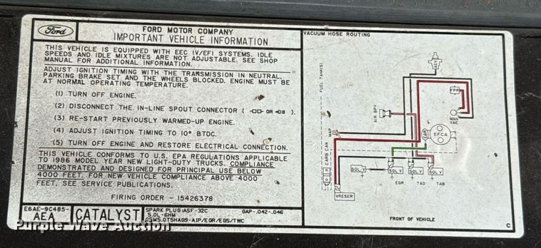 image for item EJ4491 1986 Ford F150 XLT pickup truck