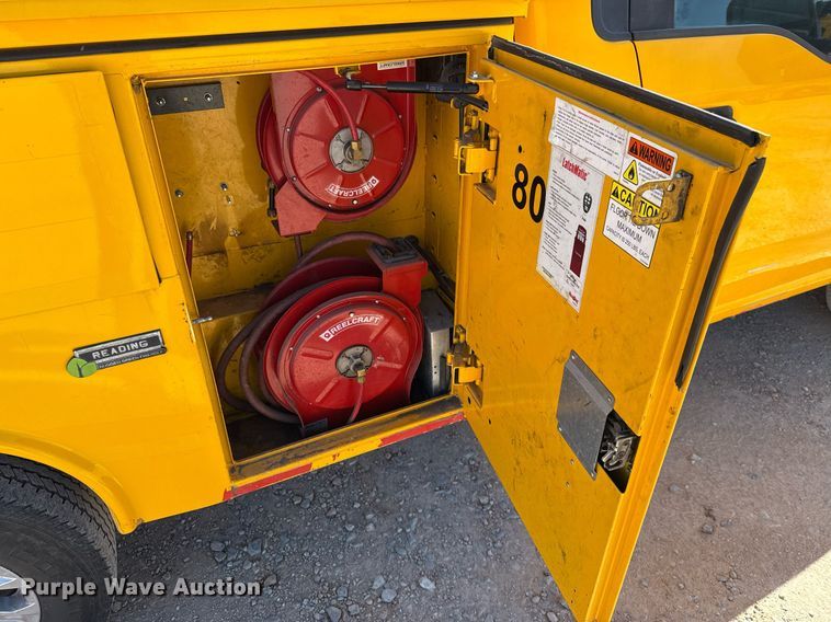 image for item EJ4532 2018 Ford F350 Super Duty XL utility bed pickup truck