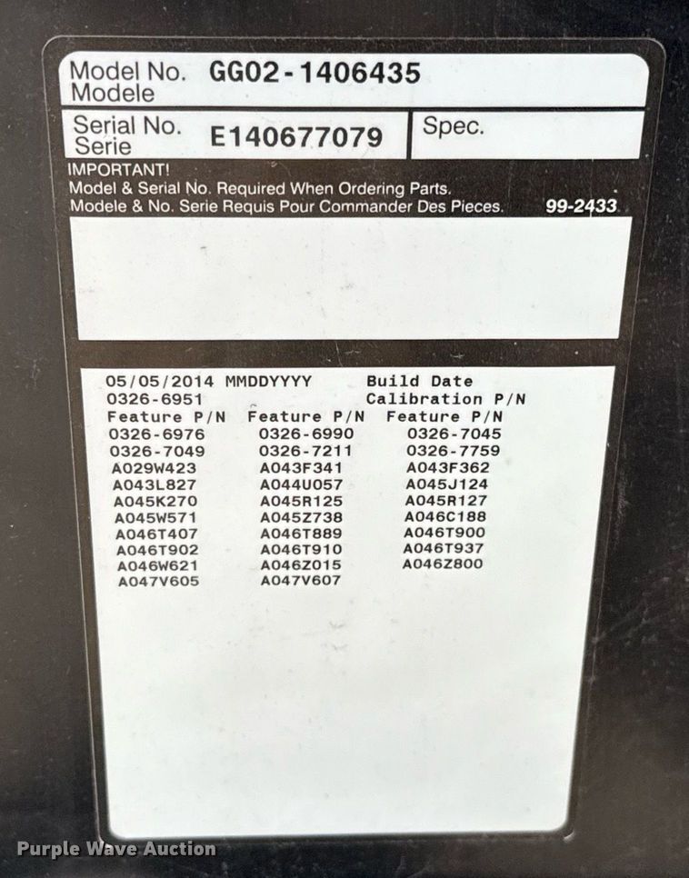 image for item EJ4751 2014 Cummins GG02-1406435 generator