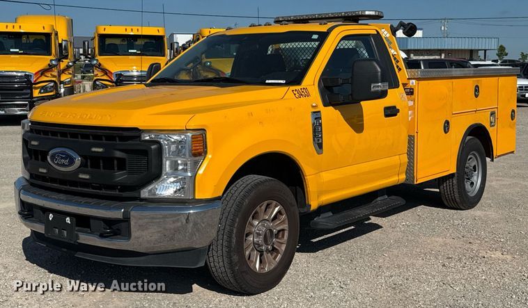 image for item EJ4770 2020 Ford F350 Super Duty utility bed pickup truck