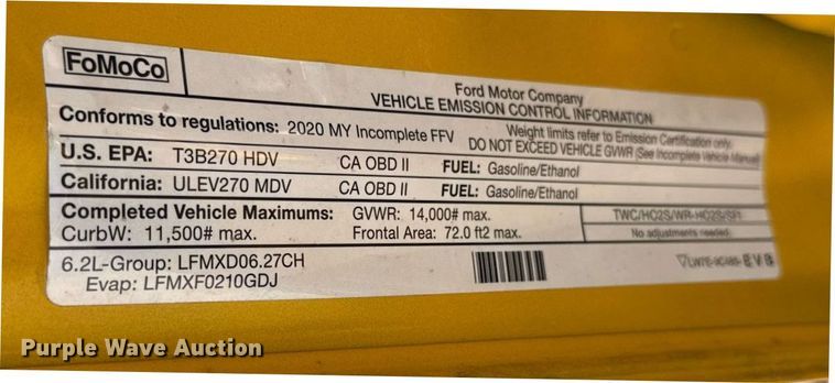 image for item EJ4770 2020 Ford F350 Super Duty utility bed pickup truck