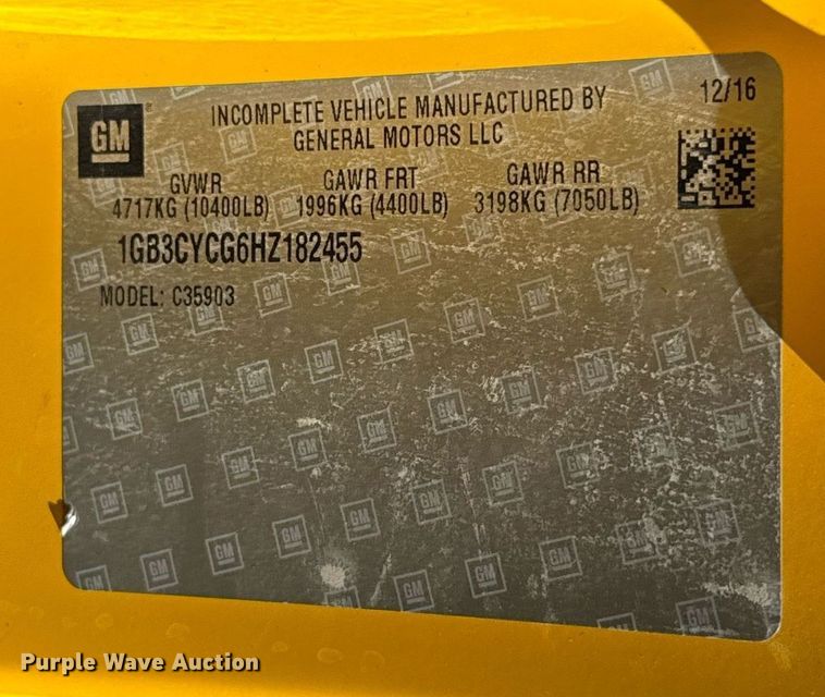 image for item EJ4772 2017 Chevrolet Silverado 3500HD utility bed pickup truck