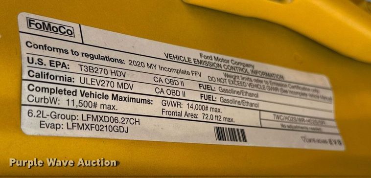 image for item EJ4773 2020 Ford F350 Super Duty utility bed pickup truck