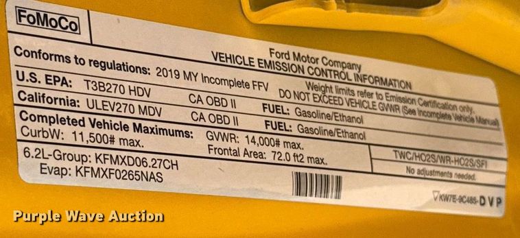 image for item EJ4780 2019 Ford F350 Super Duty utility bed pickup truck