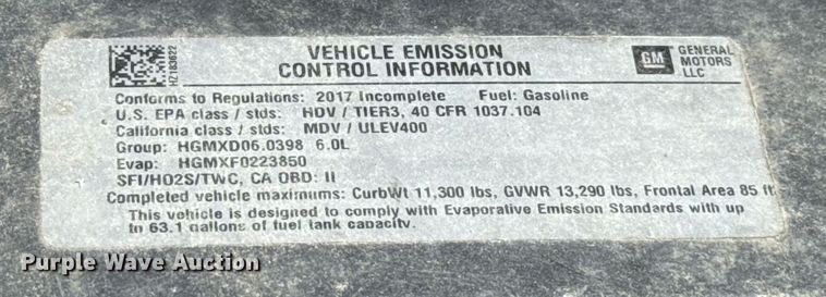 image for item EJ4781 2017 Chevrolet Silverado 3500HD utility bed pickup truck