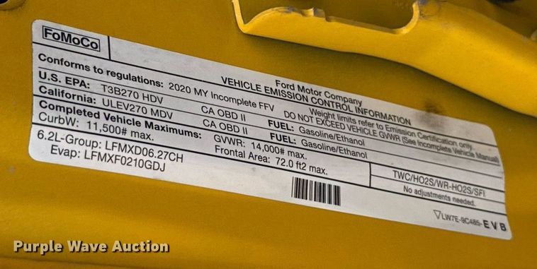 image for item EJ4784 2020 Ford F350 Super Duty utility bed pickup truck