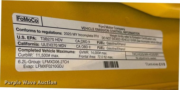 image for item EJ4786 2020 Ford F350 Super Duty utility bed pickup truck